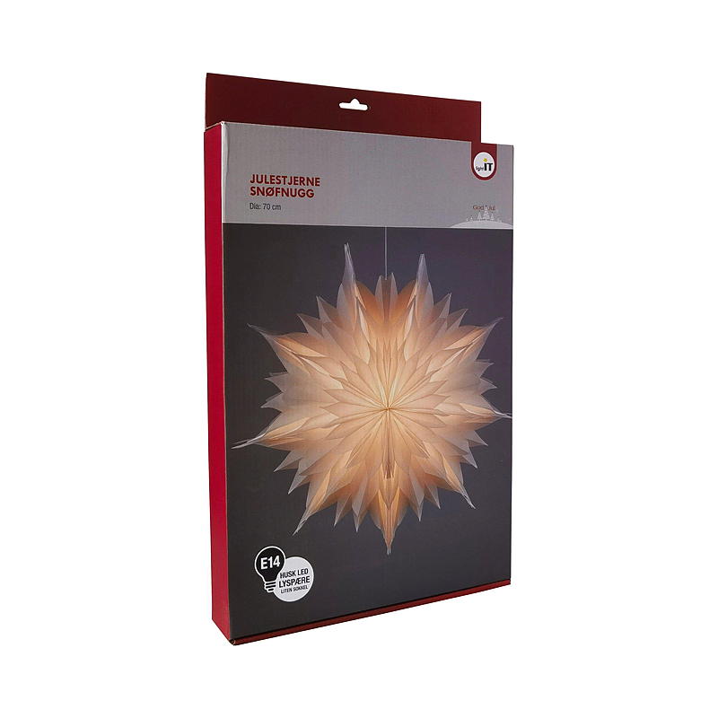 Leichter Weihnachtsstern (70 cm), Schneeflocke