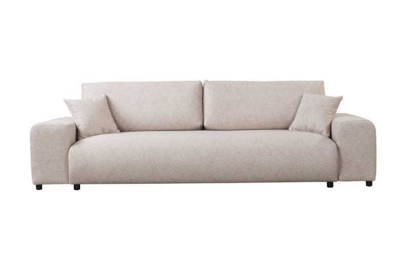 Ropez Justin duża sofa z funkcją i pojemnikiem tkanina plusz beżowy Blur 2