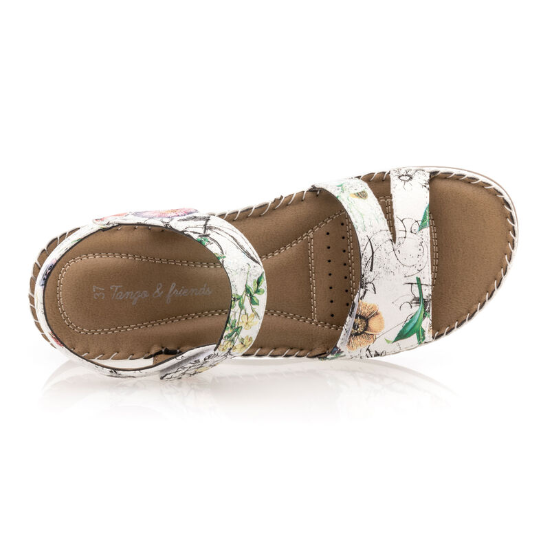 Weiße Damensandalen / Zehenfreie Schuhe