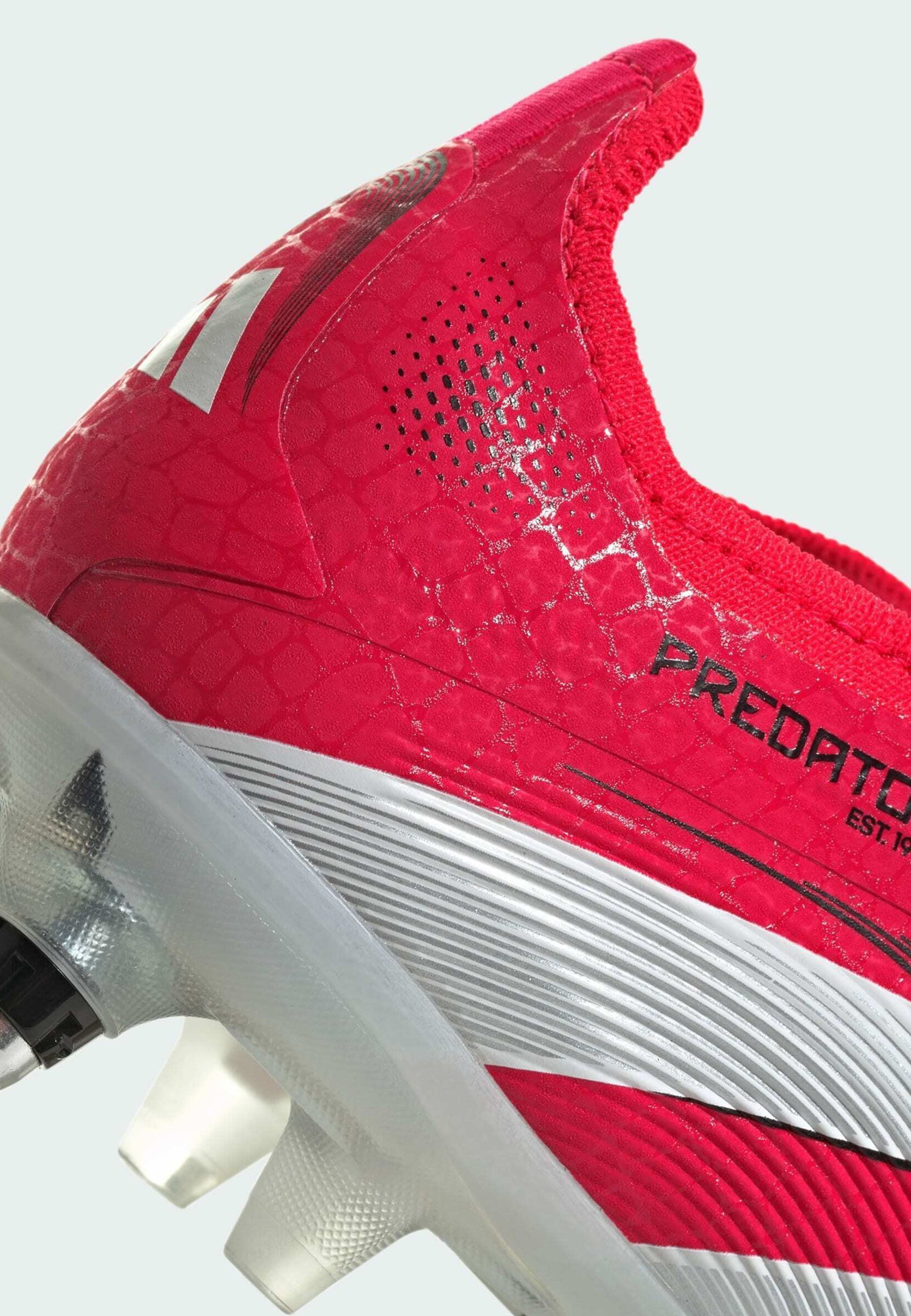 adidas Performance PREDATOR ELITE FOLD-OVER TONGUE SOFT GROUND - Voetbalschoenen voor zachte ondergrond - helder rood, wolk, wit, kern zwart