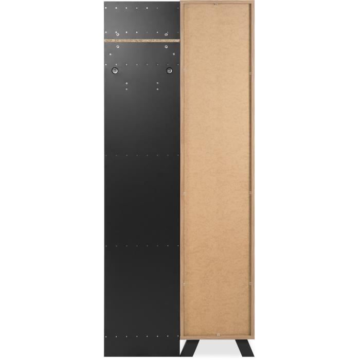 1-door locker, 80x37x189.6 cm, oak finish - MEDAN