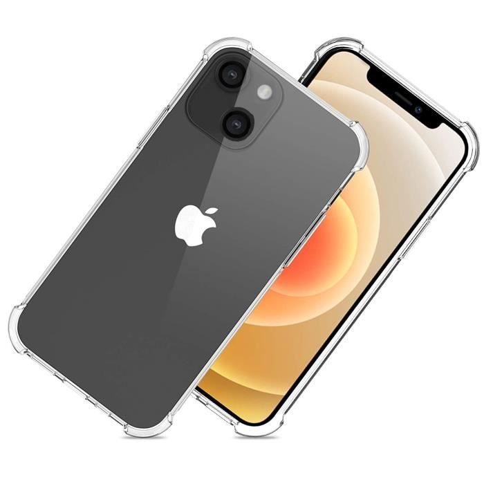 Funda antigolpes - Phonillico - iPhone 13 - Silicona transparente - Ultradelgada - Protección reforzada