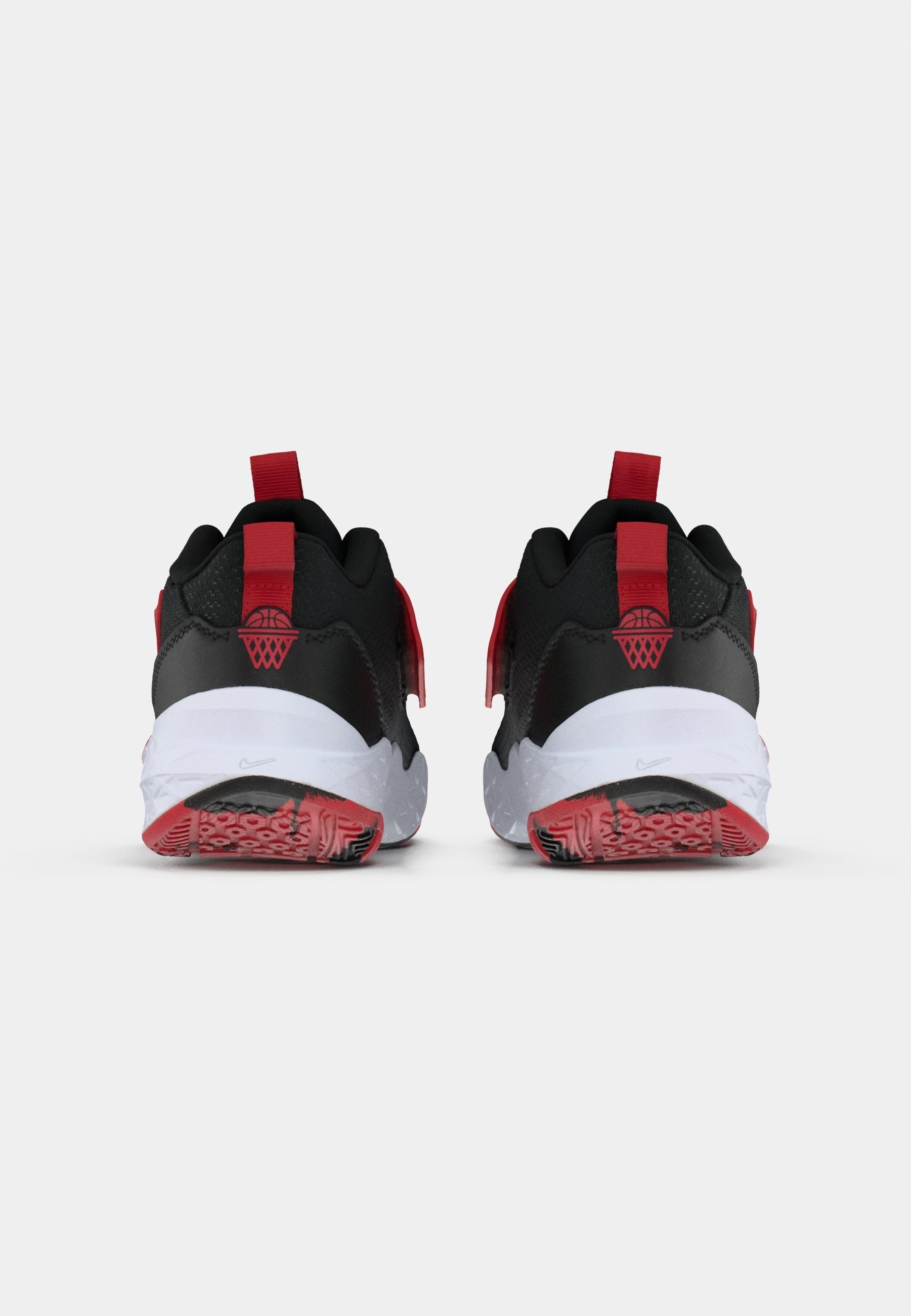 Nike Performance TEAM HUSTLE UNISEX - Korvpallijalatsid - must/valge/ülikoolipunane