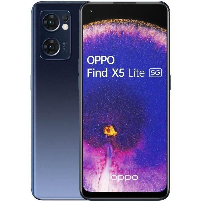 Smartphone OPPO Find X5 Lite - 256 GB - 5G - Negro Estelar (2022) - Reacondicionado - Buen estado