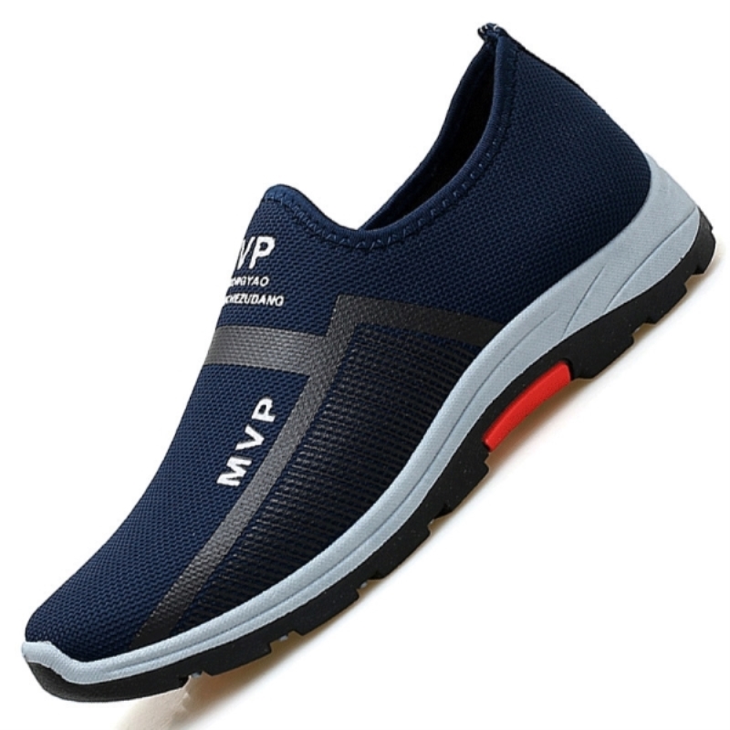 Zapatillas de verano de malla para hombre, ligeras, informales, transpirables, sin cordones, mocasines para hombre