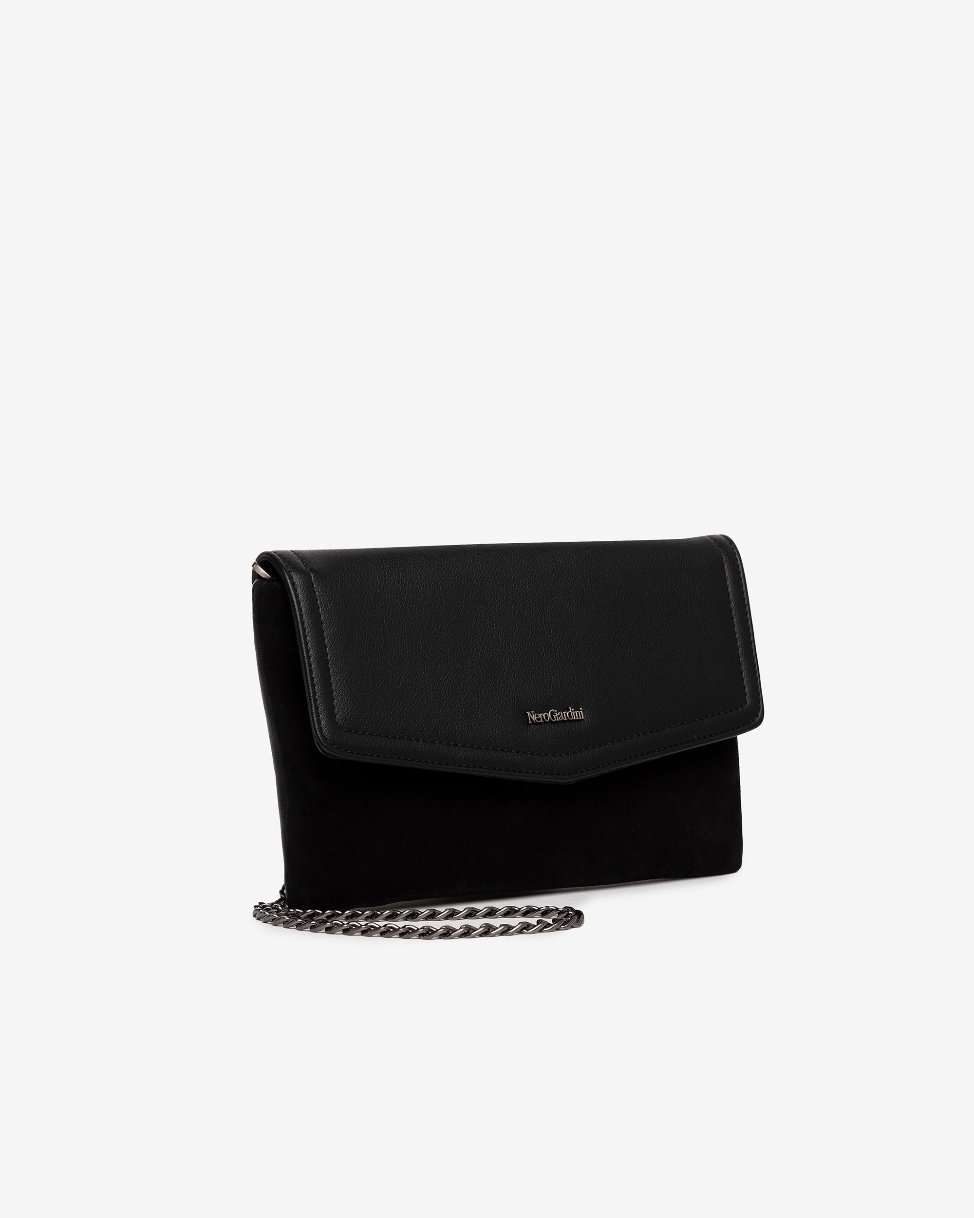  Pochette pour femme en cuir et matière technique