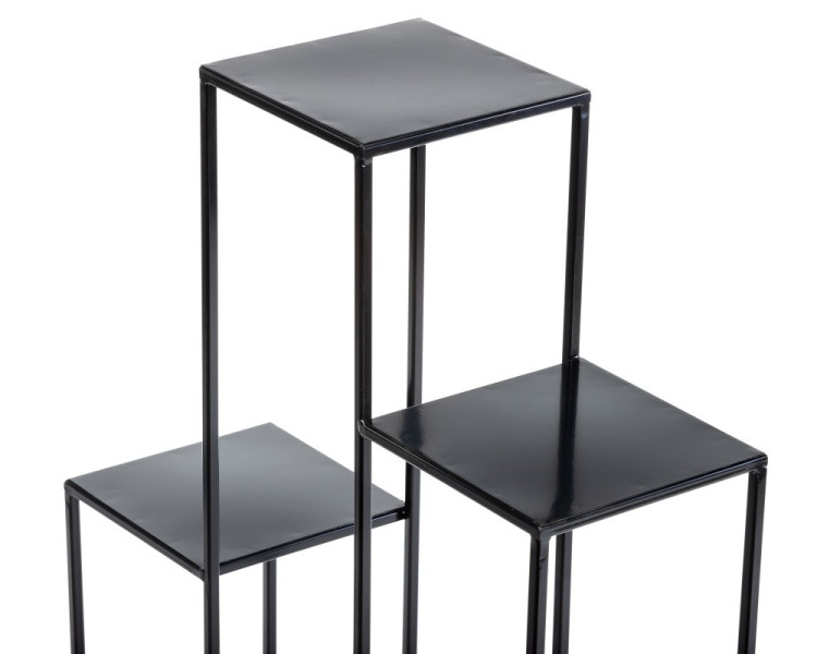 Nowoczesny kwietnik Podium 80 cm czarny LOFT