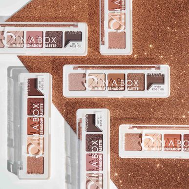 „Catrice Mini 5“ akių šešėlių paletė auksinėje dėžutėje, 4 g