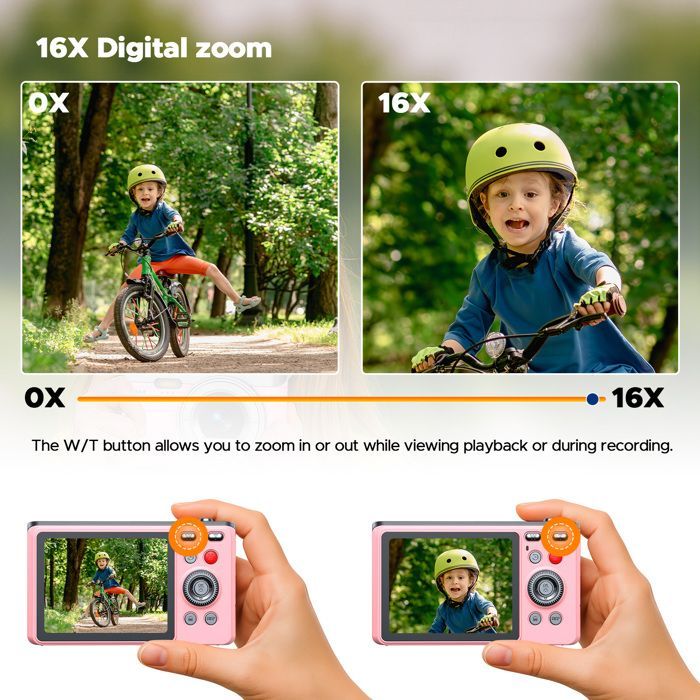 Cámara digital compacta con videocámara 4K de 64 MP - Pantalla LCD de 2,4