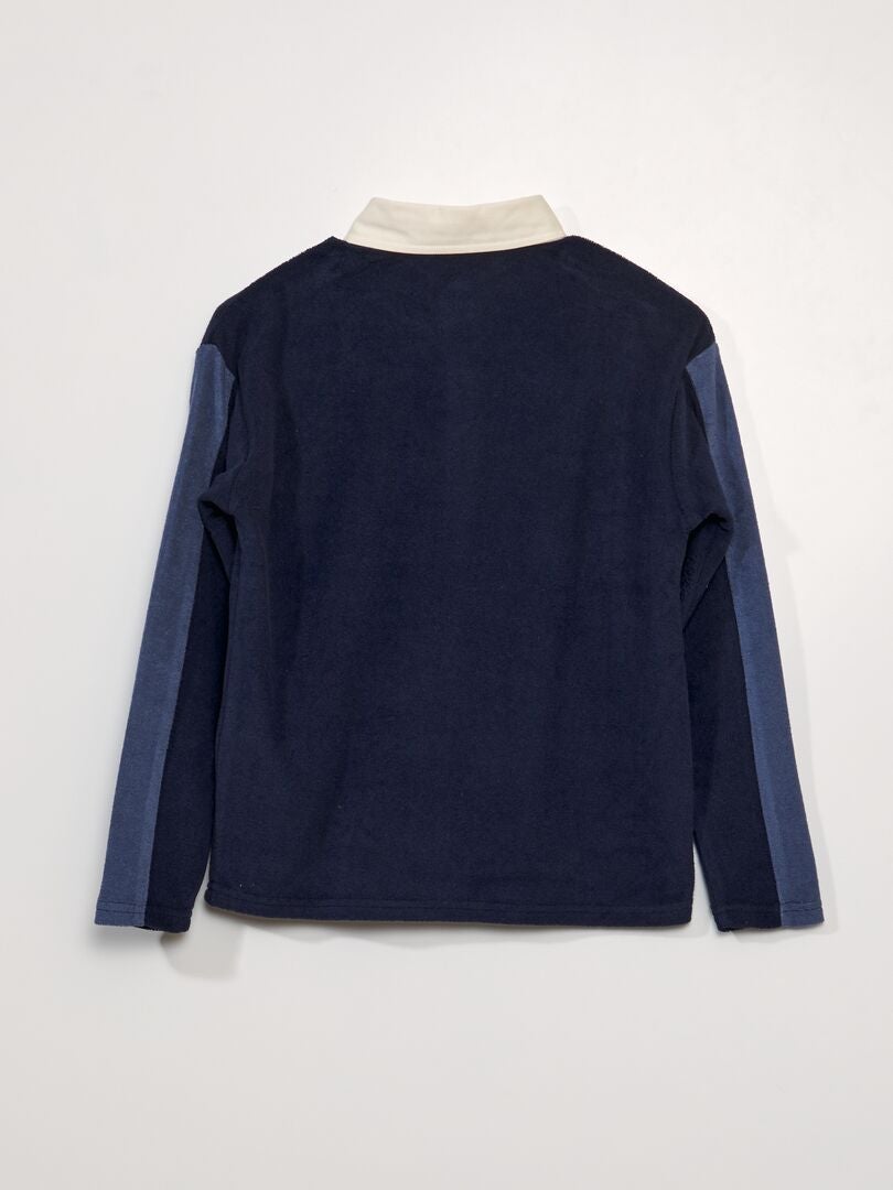 Polo estilo rugby - azul