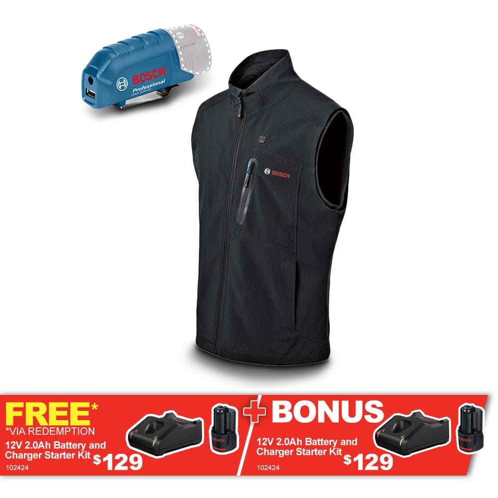 BOSCH 12V Skin Varmevest - Svart 06188000EA