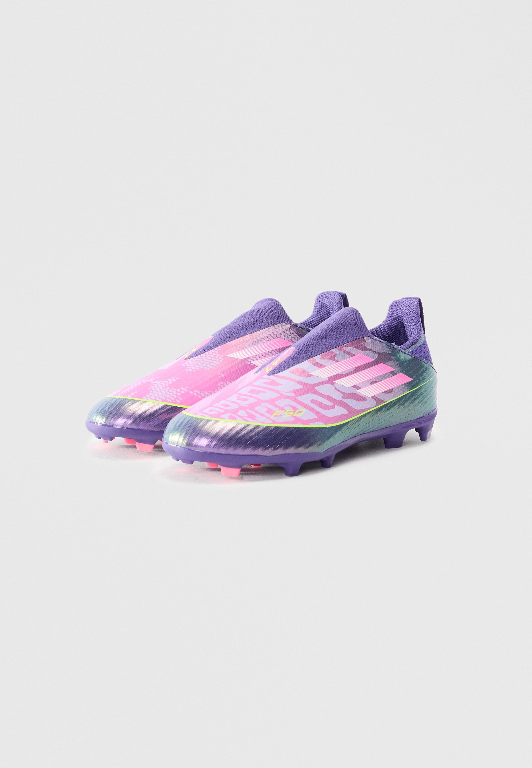 adidas Performance F50 LAMINE YAMAL LEAGUE UNISEX - Fotballsko for fast underlag - unity purple/white/lucid lemon