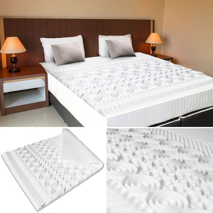 Colchón IDMARKET ELIAS de espuma viscoelástica de 140x190 cm con 10 zonas de confort.