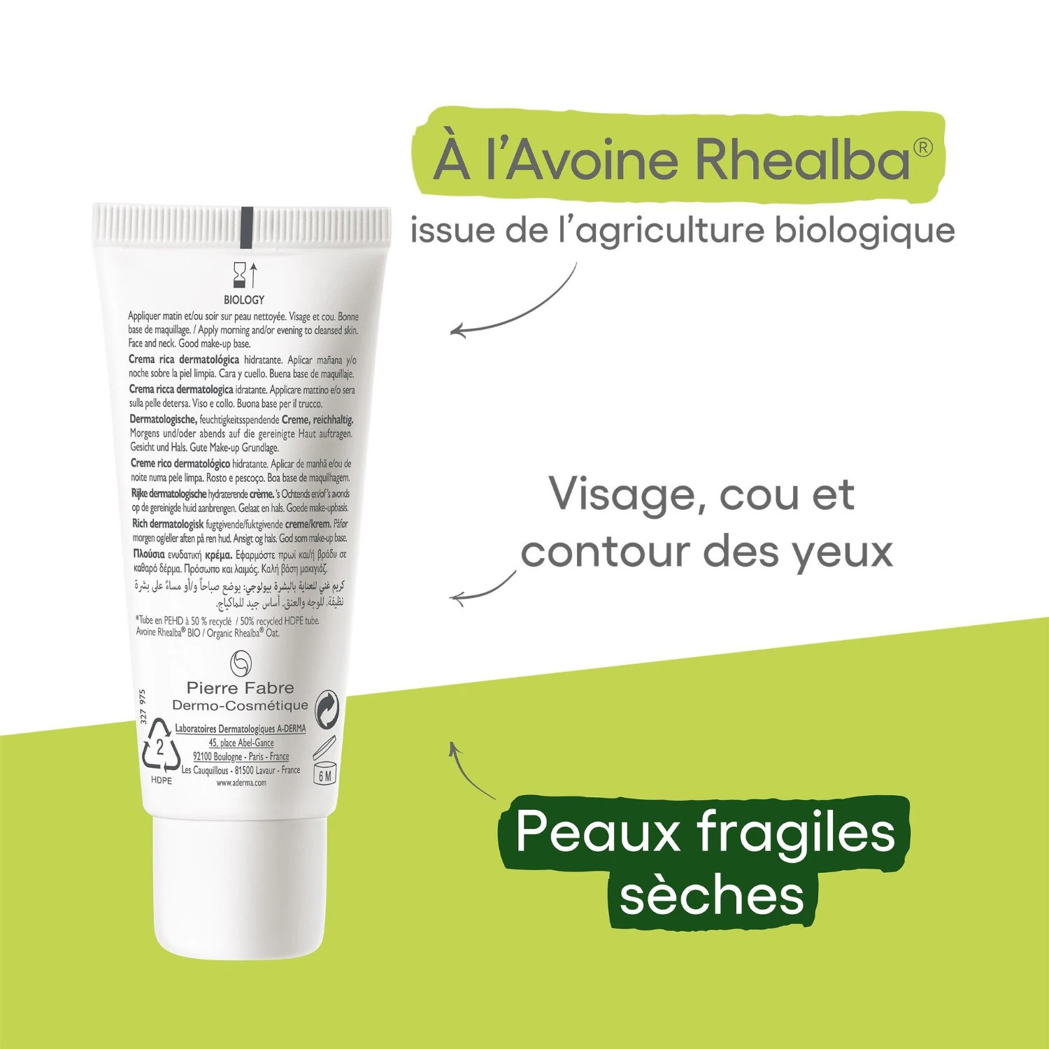 A-DERMA Crème riche dermatologique hydratante