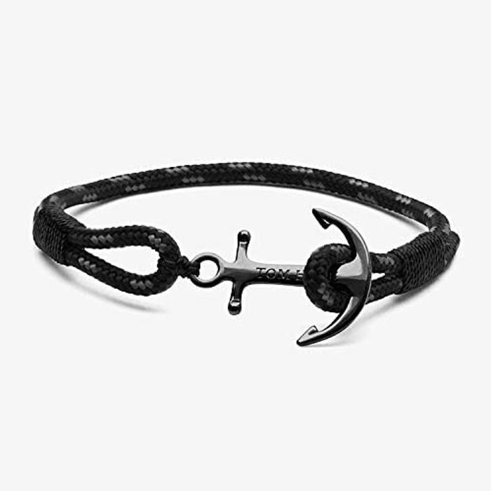 Pulsera TOM HOPE Triple Black One Anchor - XS: 15 a 16,5 cm - Náutica y aventura