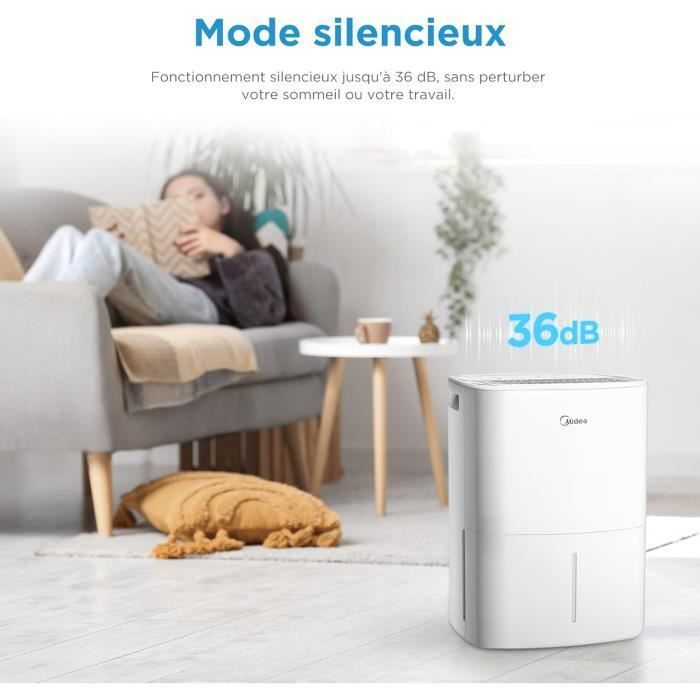 Deumidificatore elettrico Midea da 12 litri con app - per ambienti fino a 35 m²