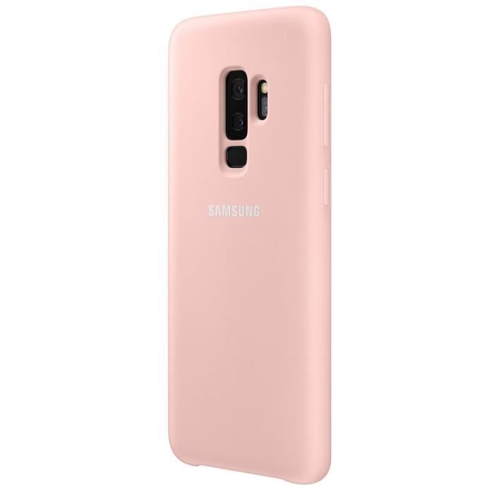 Funda de silicona rosa para Samsung S9+