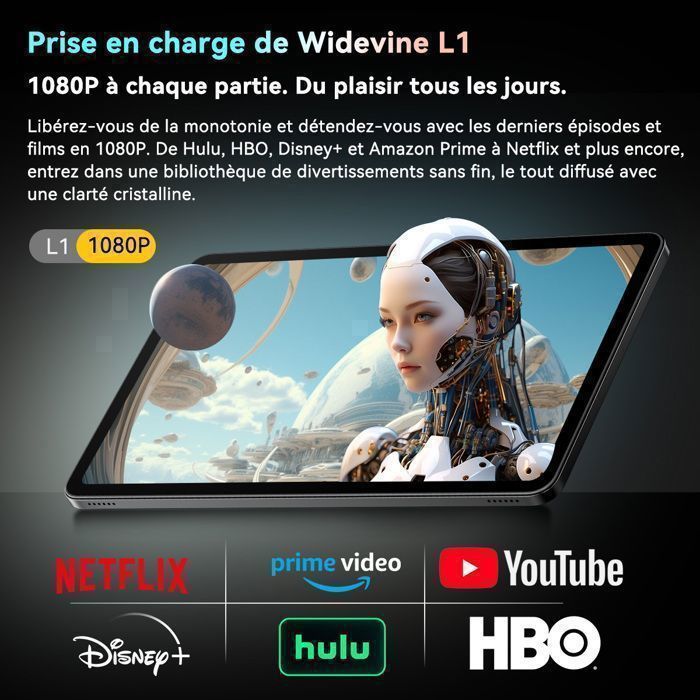 Blackview MEGA2 12-inch Tablet, 24GB + 256GB, Android 15, Tablet with Keyboard + Mouse, 9000 mAh Battery, 2.4K FHD+, Widevine L1, 5G WiFi
