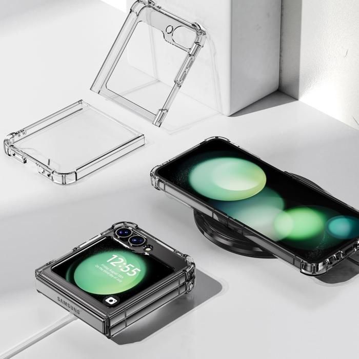 Case for Samsung Galaxy Z FLIP 6 - Phonillico® - Shockproof - Soft Silicone - Transparent - Slim