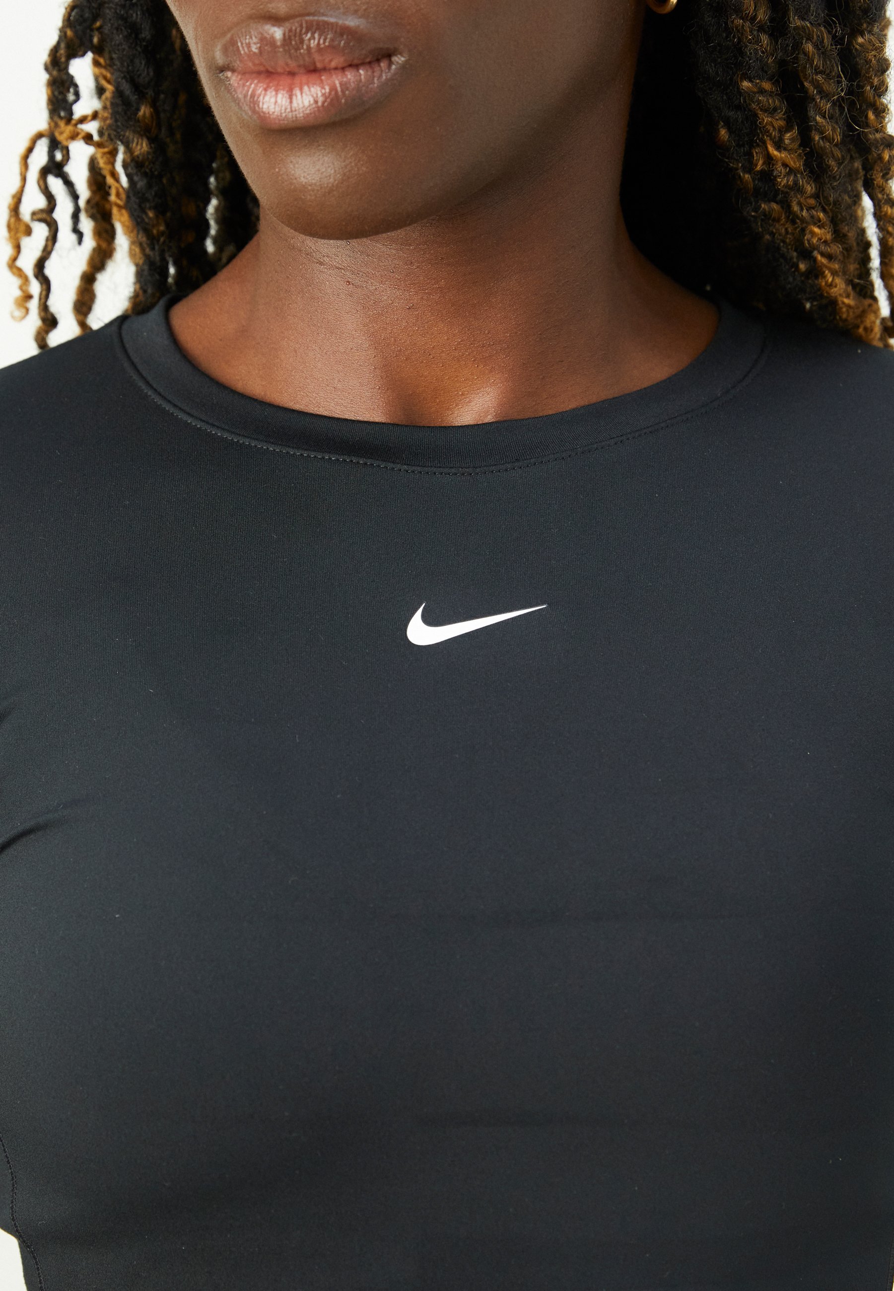 Nike Performance ONE TOP - Top met lange mouwen - zwart/wit