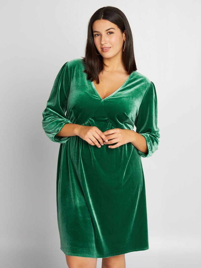 Vestido de terciopelo - VERDE