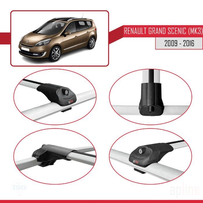 Barras de techo ACE-1 para Renault Grand Scenic (Mk3) 2009-2016 - Gris