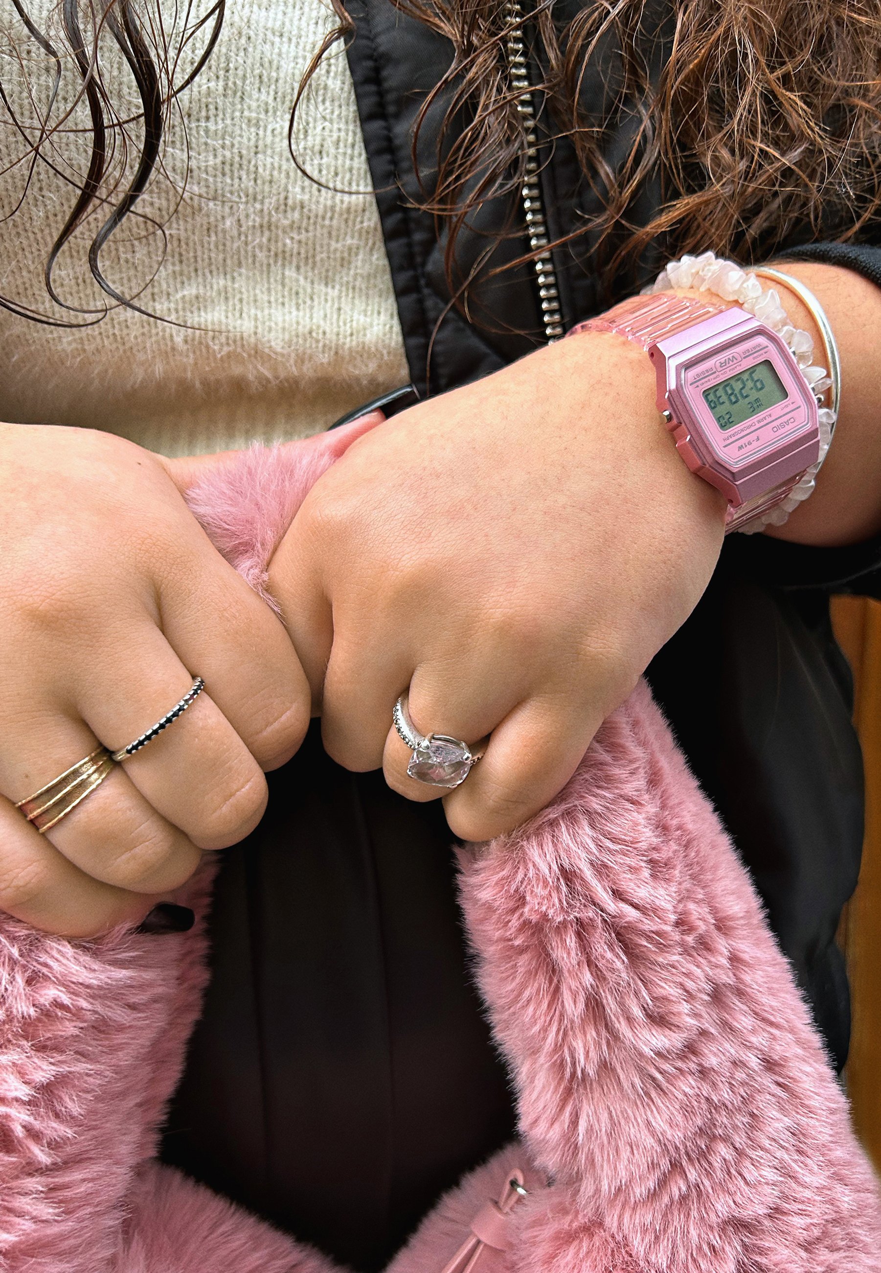 Casio F-91WS-4EF - Digitaal horloge - roze