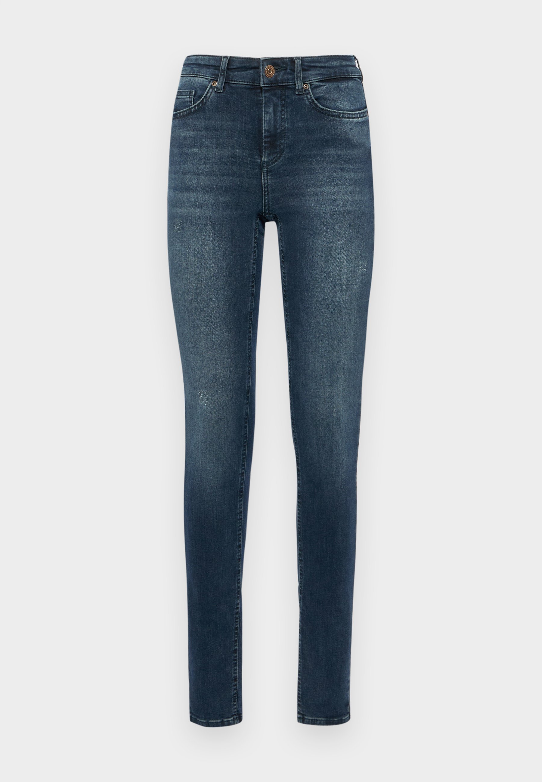 ONLY ONLBLUSH - Jeansy Skinny Fit - niebieski czarny denim