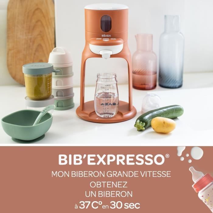 BÉABA - Bib'Expresso - Scaldabiberon/vestiti - Temperatura precisa - Istantaneo - Bagnomaria - Terracotta