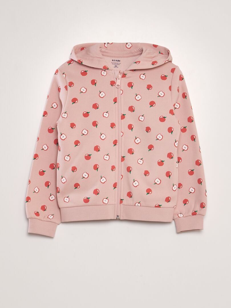 Moletom com capuz estampado - ROSA