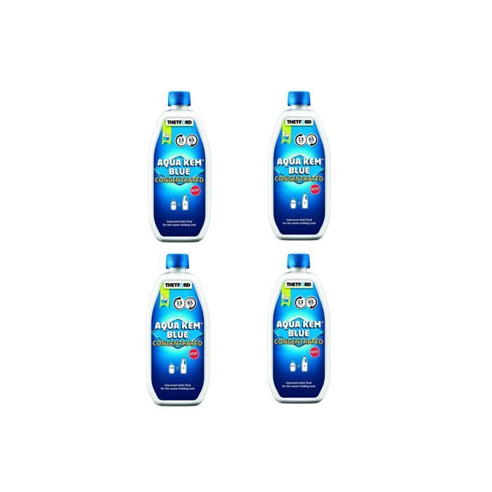 THETFORD Confezione da 4 concentrati Aqua-Kem Blue per WC portatile da campeggio