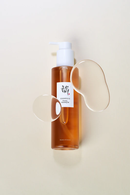 De schoonheid van Joseon Ginseng Cleansing Oil, een diep reinigende olie voor een stralende en gladde huid.