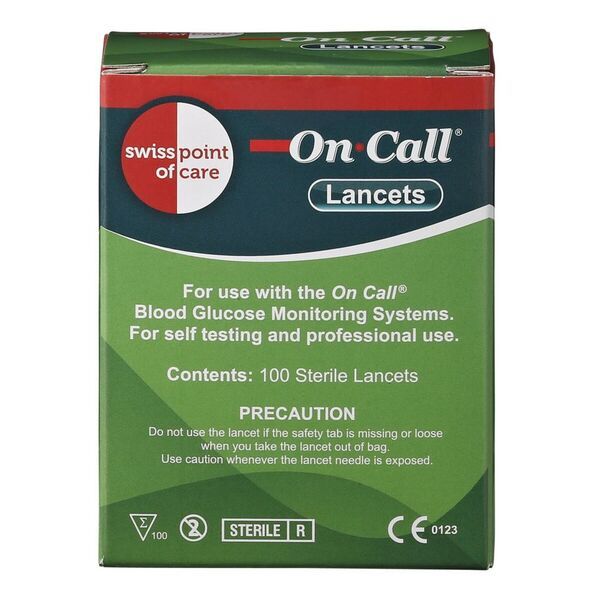 Swiss Point of Care On Call Extra Lancets<br>Medicīniskā ierīce - 100 gab.