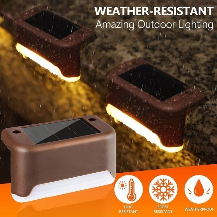 Lámpara solar - 16 unidades - LEDs de luz blanca cálida - Resistente al agua IP65 - Etiqueta para iluminación exterior