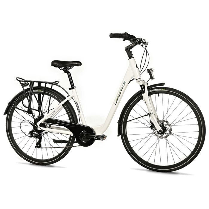 Stadsfiets 28 inch Leader Fox Region 2025 dames wit 7 versnellingen aluminium frame 17 inch (volwassen maat 165 tot 173 cm) -...