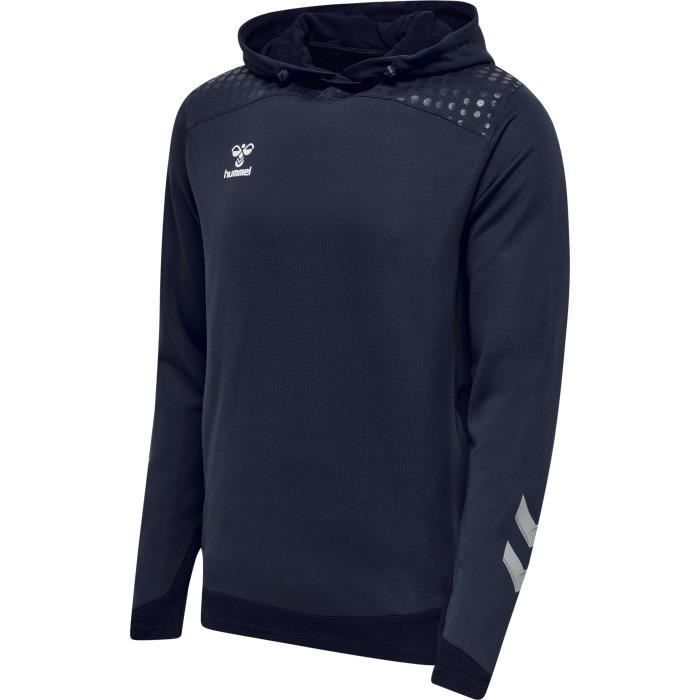 Hummel Men's Hmllead Poly Hoodie - Navy Blue - Long Sleeves - Multisport