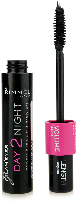 Rimmel Glam´ Eyes Day 2 Night 2-in-1 mascara die de wimpers verlengt en verdikt.