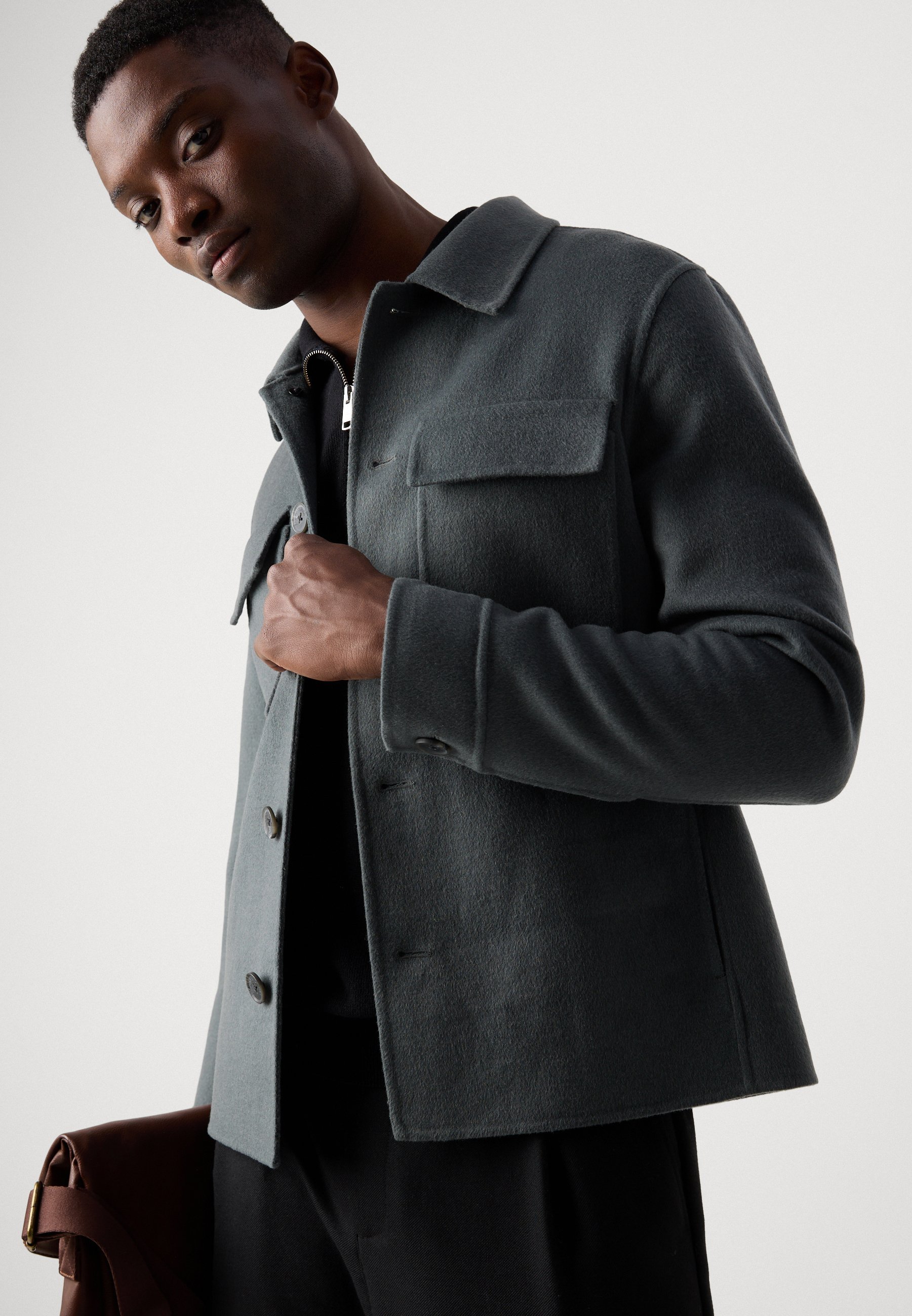 Marc O'Polo Jacke mit aufgesetzten Taschen - Leichte Jacke - Mangrove