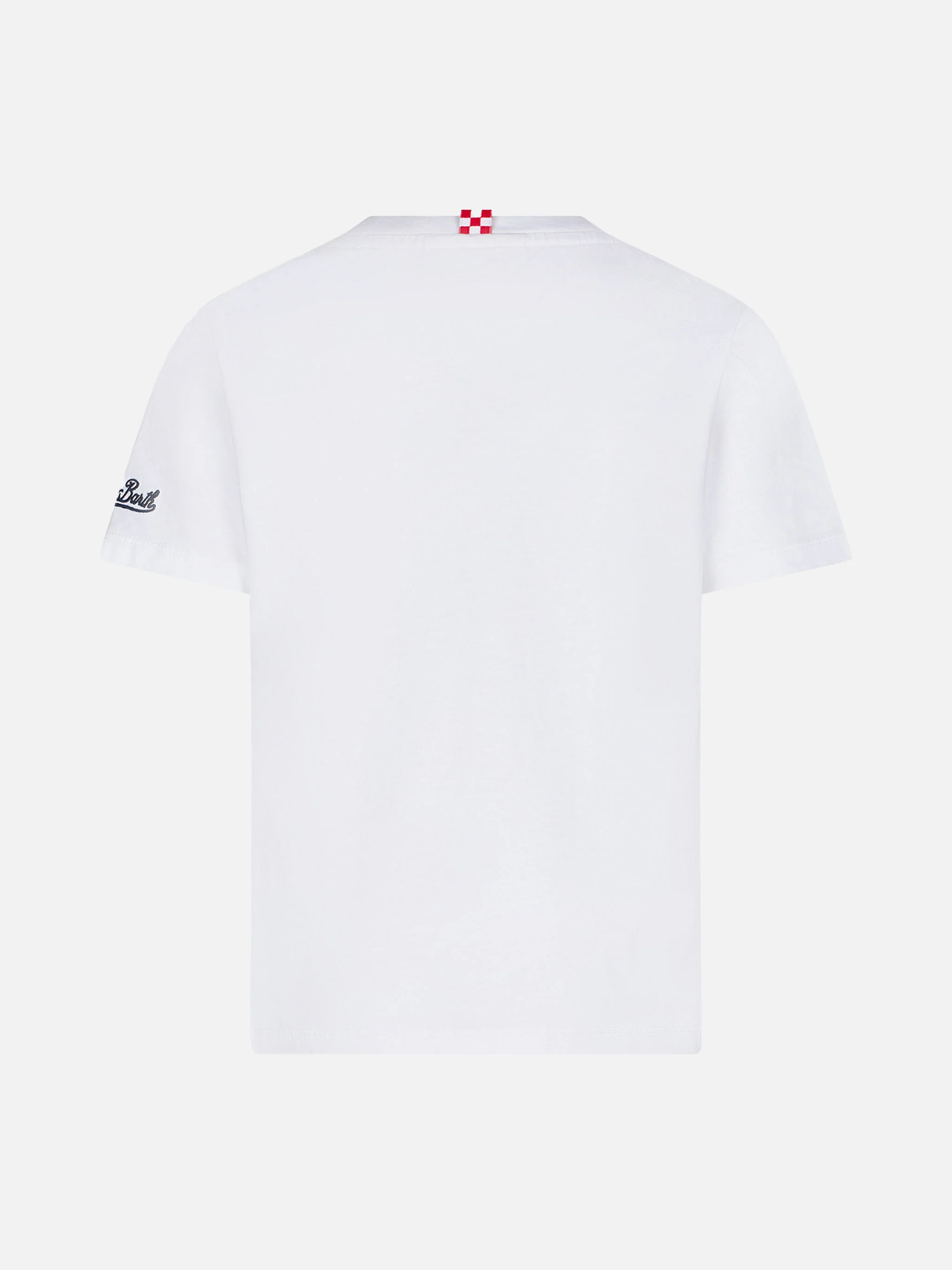 Kinder T-shirt van katoen met print van een surfer op St. Barth.