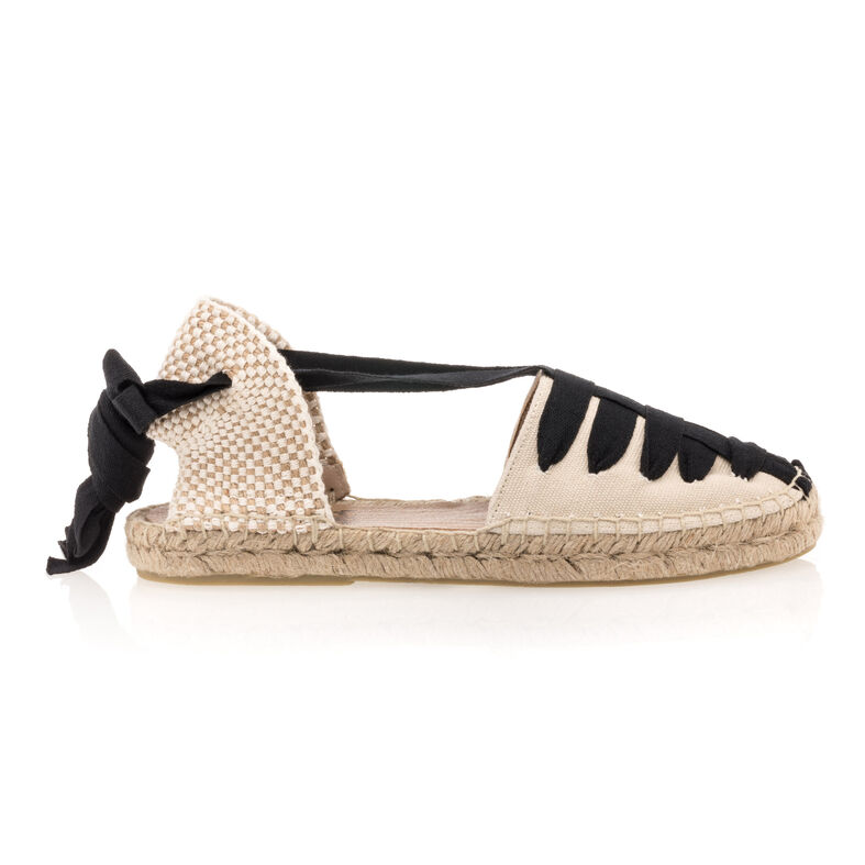 Beige espadrilles voor dames met touwzolen