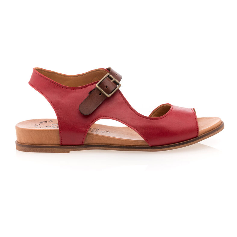 Rote Damensandalen / Zehenfreie Schuhe