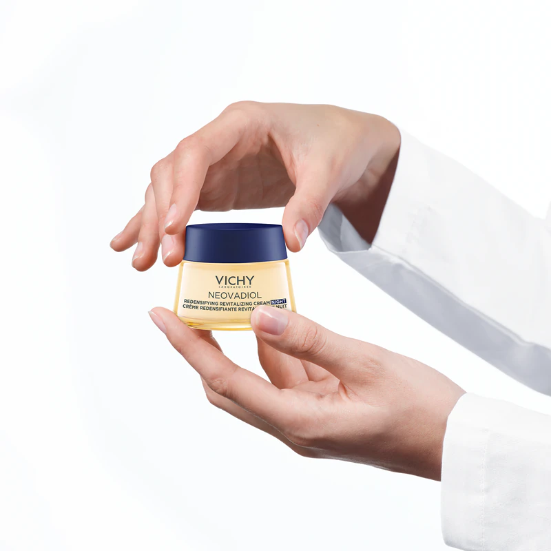 Vichy Neovadiol Compensating Complex, creme noturno revitalizante que firma a pele.