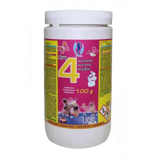  Mugar Pqs 1 Kg Hlor Pqs 4 Acciones Tabletas 100 Gr Minipool