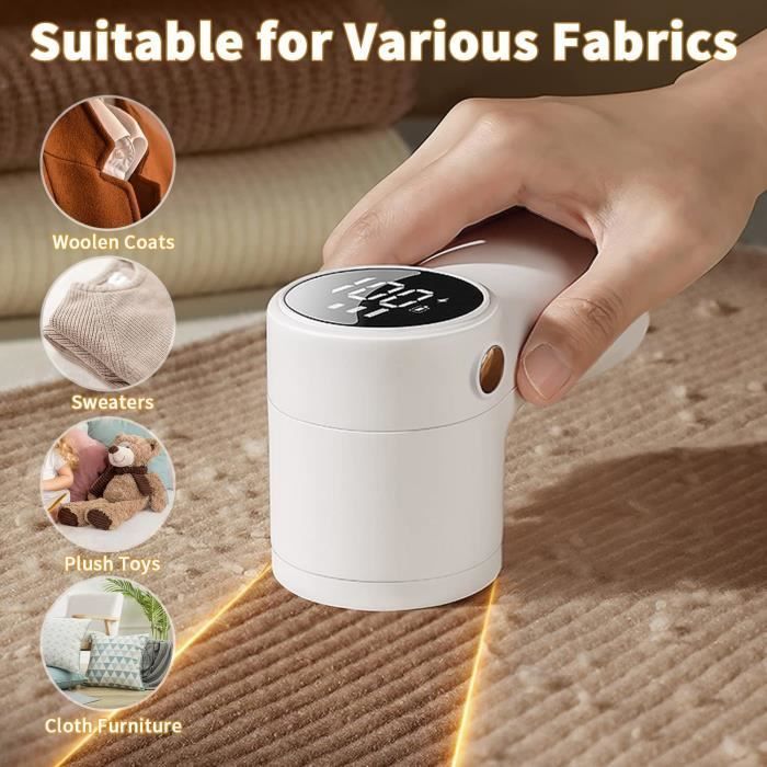 Mini Rasoir Anti bouloche, Rechargeable bouloche Appareil avec 3 Vitesses, Affichage numérique LED Anti bouloche Vetement