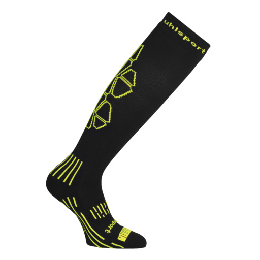  Kompressionsstrümpfe Schwarz/Gelb Fluor Uhlsport