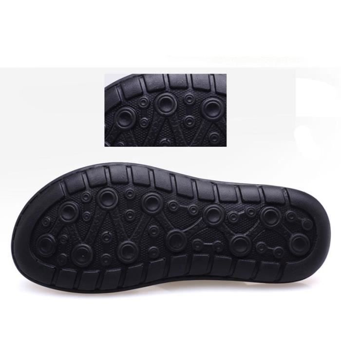 Infradito da uomo in pelle, antiscivolo, comode per l'estate, ideali per piscina e spiaggia.