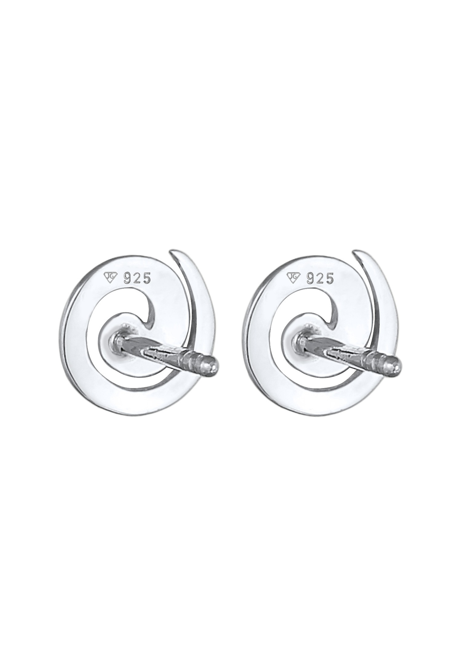 Elli Femmes Clous d'oreilles Spirale Géo Basique Ludique en Argent Sterling 925