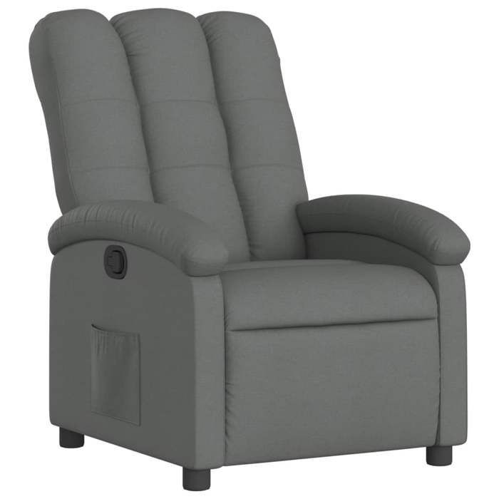 Poltrona reclinável vidaXL, cadeira de relaxamento com encosto, assento com apoio para os pés, cadeira de TV para sala de estar, moderna, cinza 371728