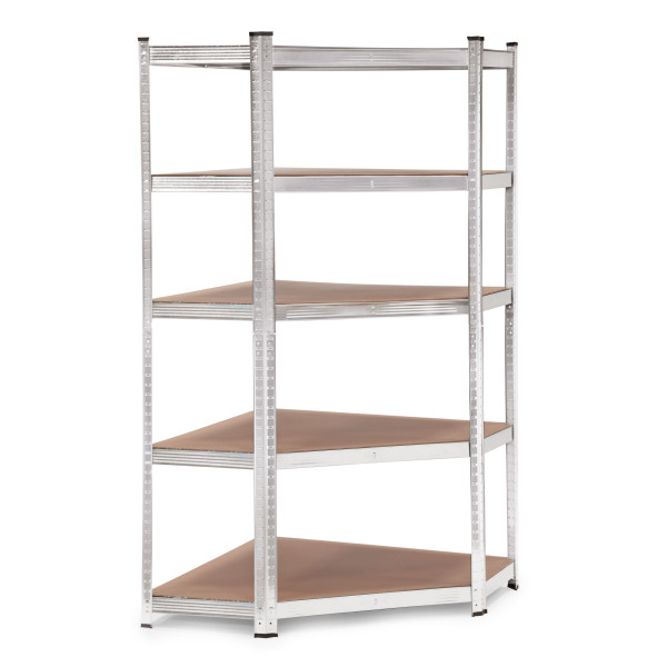 Regał magazynowy narożny 180x90x40 cm stal galwanizowana 5 półek 875 kg