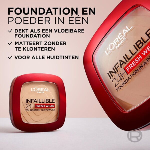 L'Oréal Paris Infaillible 24H Fresh Wear 20 Ivory Foundation in a Powder<br>9g